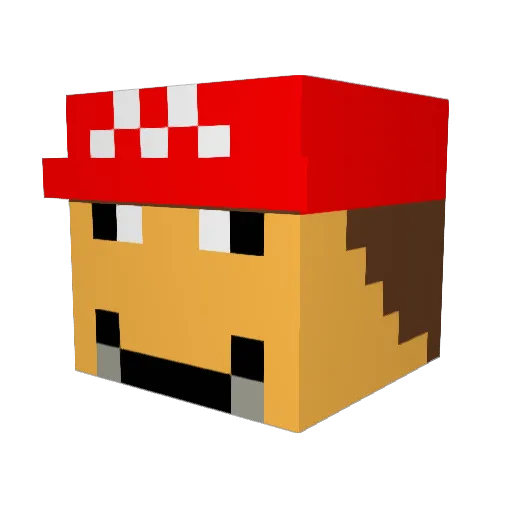 MattOliva Minecraft avatar head, 3D render