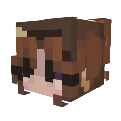 MattOnBricks Minecraft avatar head, 3D render