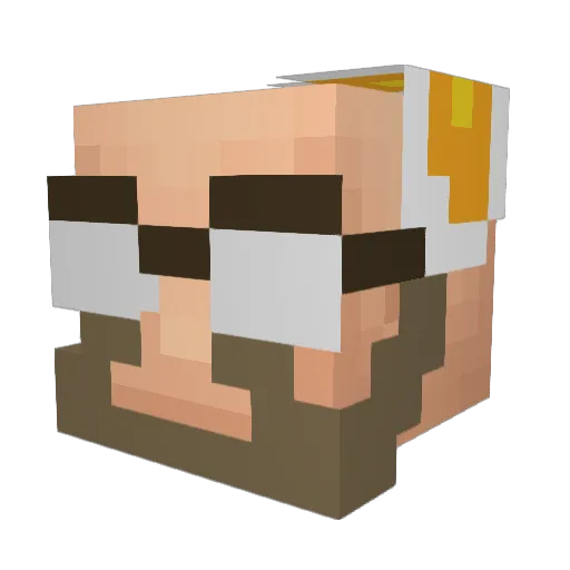 MattOzah Minecraft avatar head, 3D render