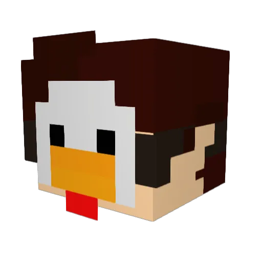 MattRust Minecraft avatar head, 3D render