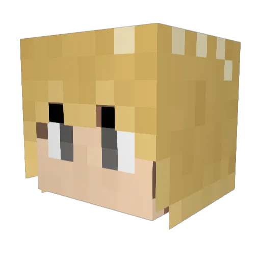 MattSlyce Minecraft avatar head, 3D render