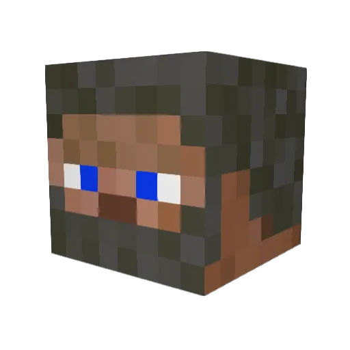 MattTheGrandpa Minecraft avatar head, 3D render