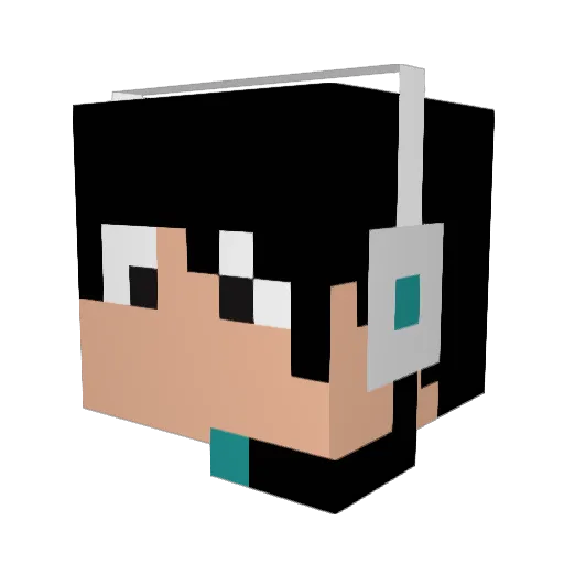 MattVLee Minecraft avatar head, 3D render