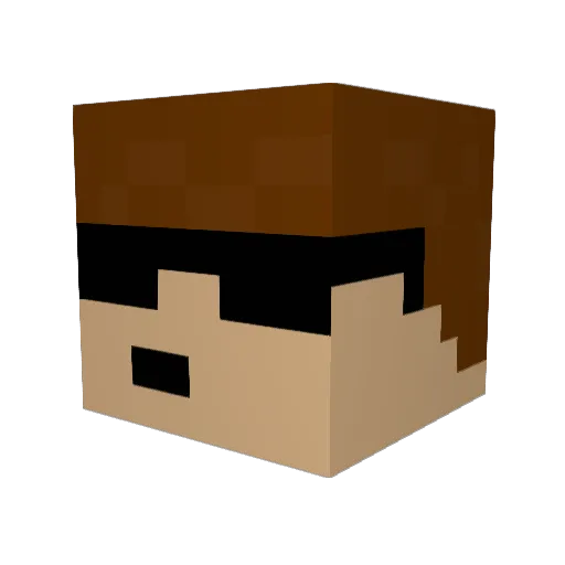 Matt_F2 Minecraft avatar head, 3D render