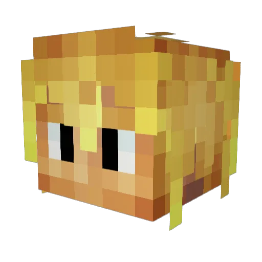 MattaMC Minecraft avatar head, 3D render