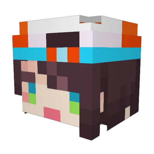 Mattari13_2 Minecraft avatar head, 3D render