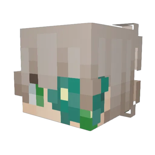 Mattcha Minecraft avatar head, 3D render