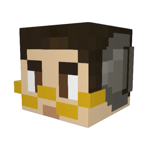 MattchaSeed Minecraft avatar head, 3D render