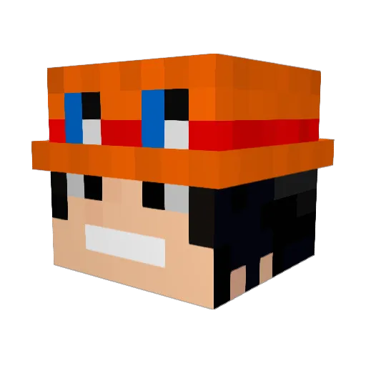 Matte78 Minecraft avatar head, 3D render