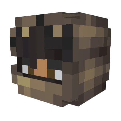 MatteCaribou183 Minecraft avatar head, 3D render