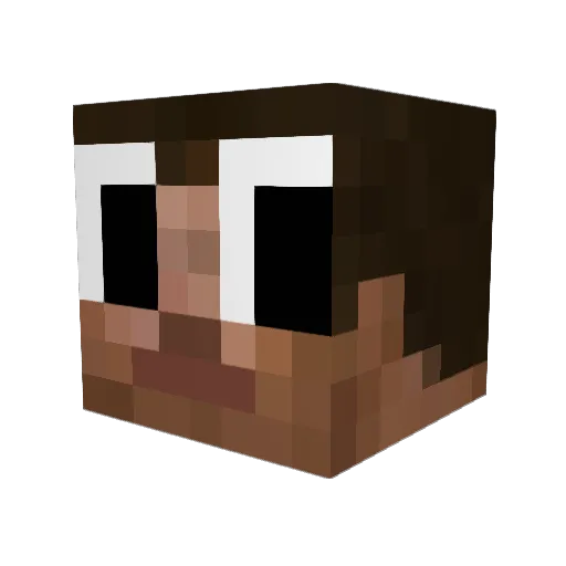 MatteGast Minecraft avatar head, 3D render