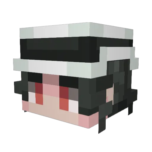 MatteZech Minecraft avatar head, 3D render