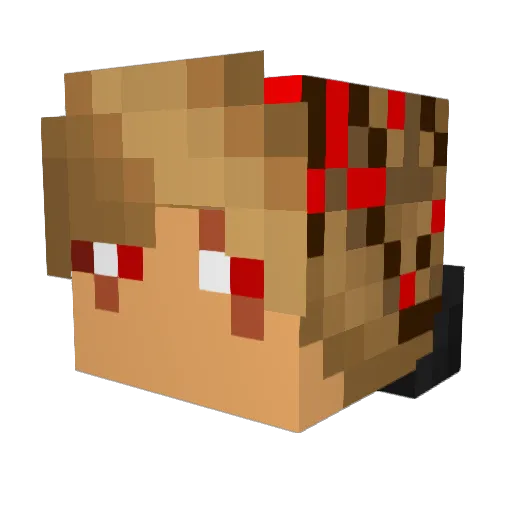 Matteer1 Minecraft avatar head, 3D render