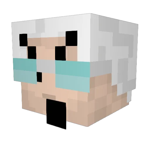 MattenDK Minecraft avatar head, 3D render