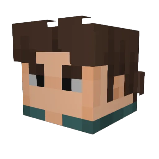 Matteoar28 Minecraft avatar head, 3D render