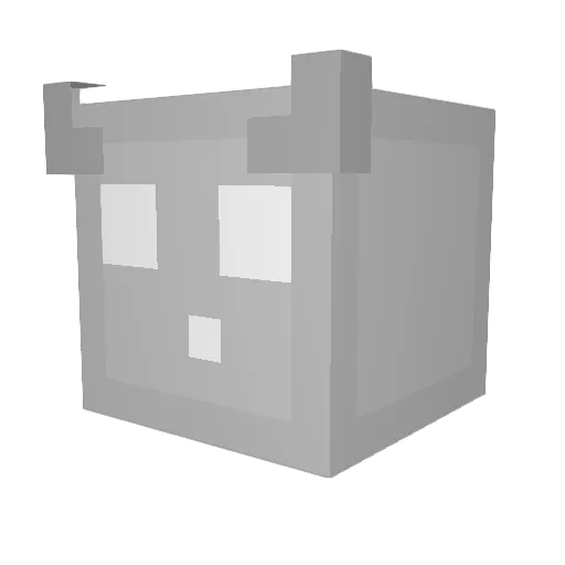 Matteomatico Minecraft avatar head, 3D render