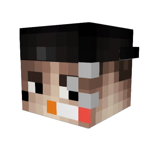 Matter_Melon_ Minecraft avatar head, 3D render
