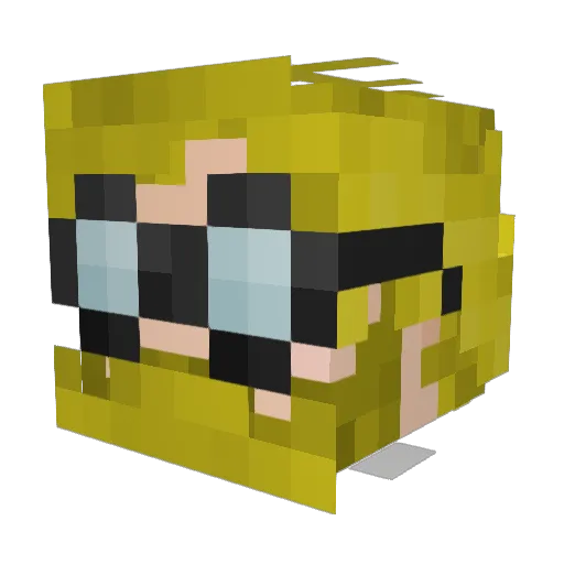 Matterialized18 Minecraft avatar head, 3D render