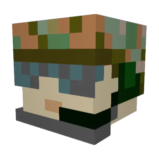 Matterj1 Minecraft avatar head, 3D render
