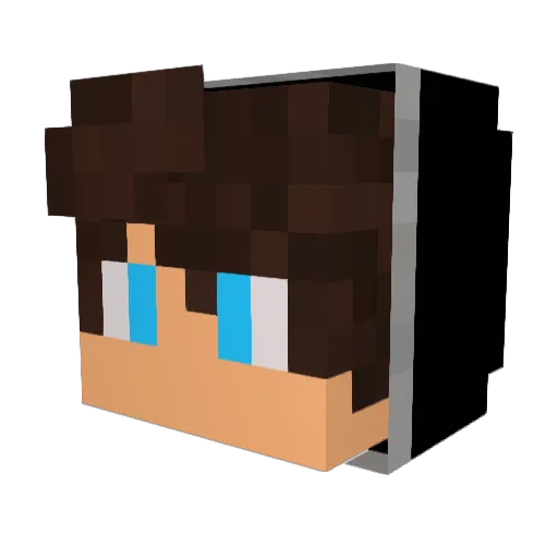 Matteshow Minecraft avatar head, 3D render
