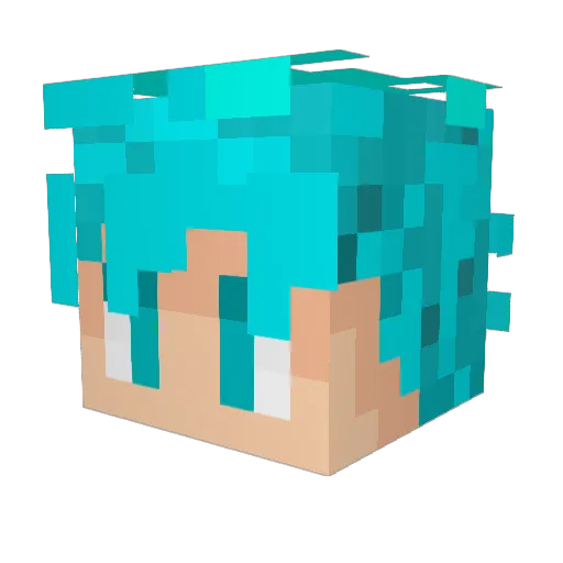 MattetMarce Minecraft avatar head, 3D render