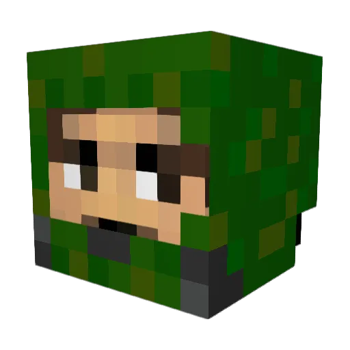 Matteuz1234 Minecraft avatar head, 3D render