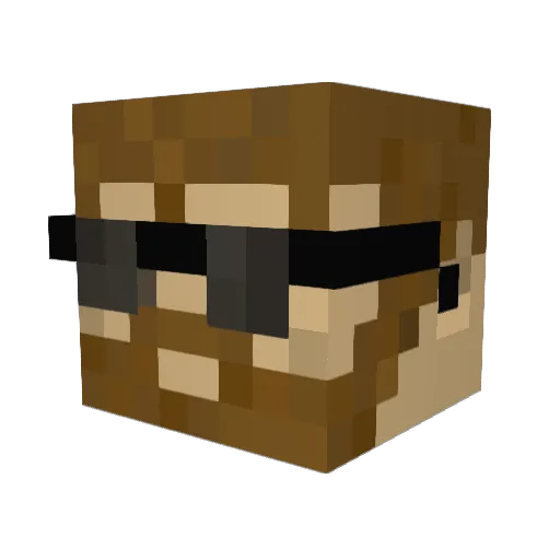 Matthatius Minecraft avatar head, 3D render