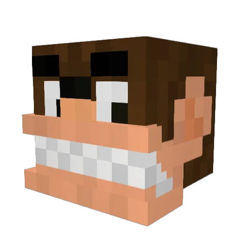 Matthew820 Minecraft avatar head, 3D render