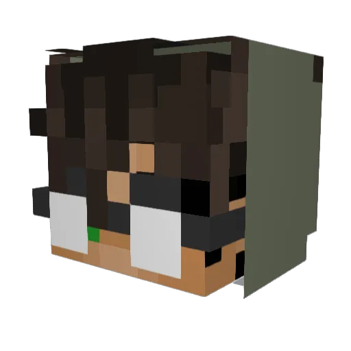MatthewBVG Minecraft avatar head, 3D render