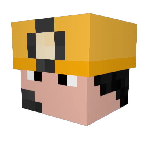 MatthewDRenewed Minecraft avatar head, 3D render