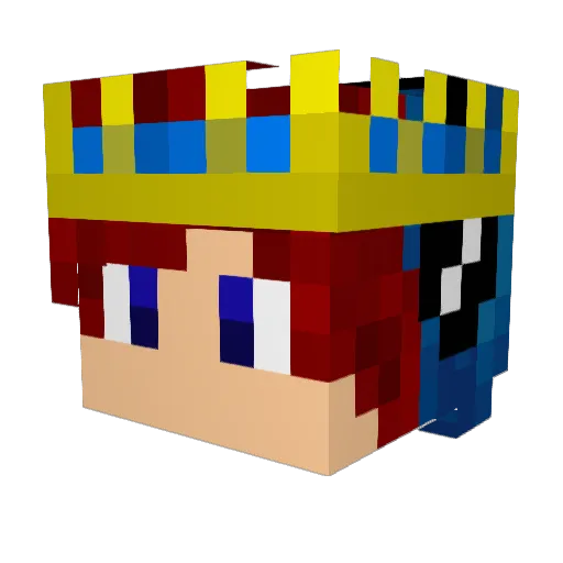 MatthewKING_ Minecraft avatar head, 3D render