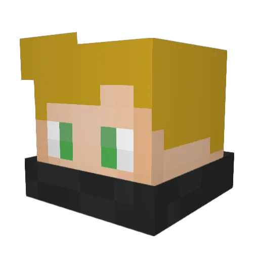 MatthiMatix Minecraft avatar head, 3D render