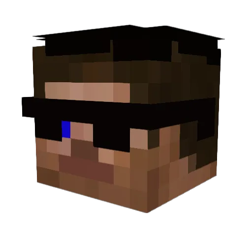 Matti Minecraft avatar head, 3D render