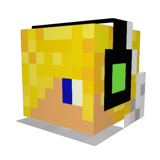 MattiHD Minecraft avatar head, 3D render
