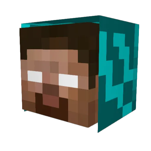 Matti_Machine Minecraft avatar head, 3D render