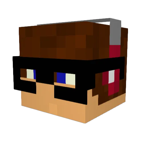 MattieTK Minecraft avatar head, 3D render