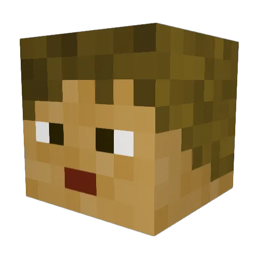 Mattielg1212 Minecraft avatar head, 3D render