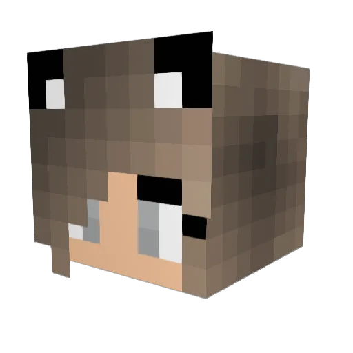 Mattieoz Minecraft avatar head, 3D render