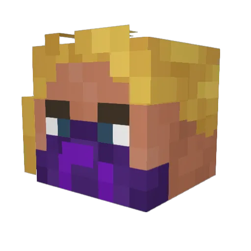 Mattman_ Minecraft avatar head, 3D render