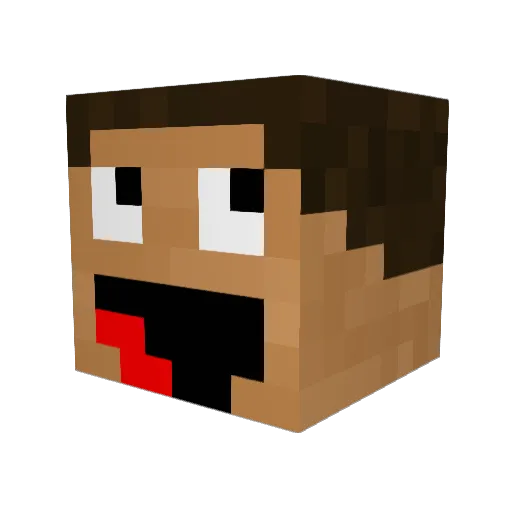 Mattmeister Minecraft avatar head, 3D render