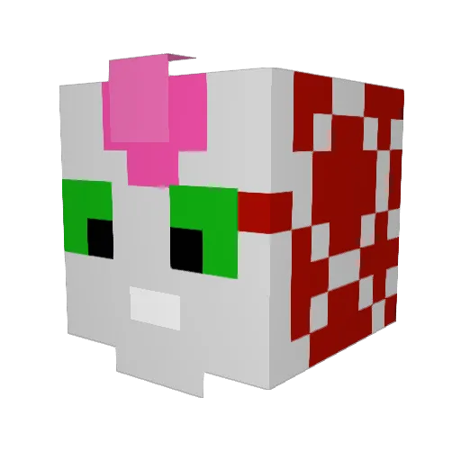 Mattnel Minecraft avatar head, 3D render