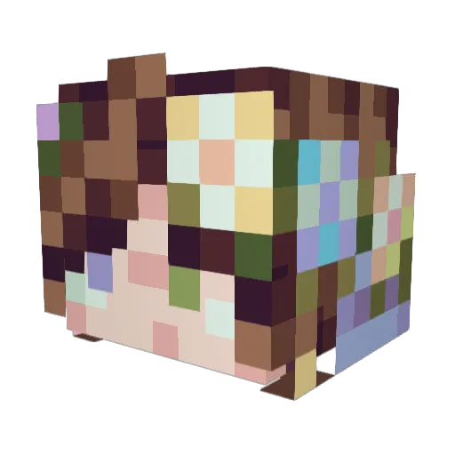 Mattpi Minecraft avatar head, 3D render