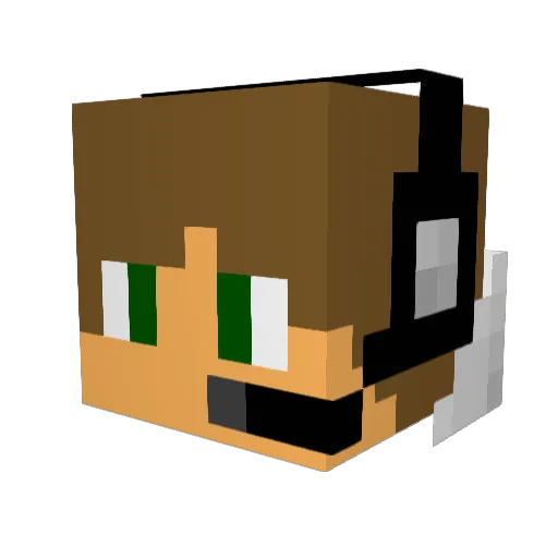 Mattr15 Minecraft avatar head, 3D render