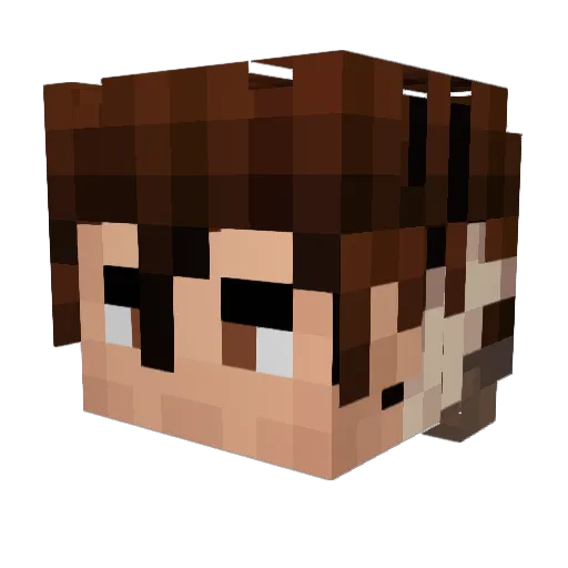 Mattsiez Minecraft avatar head, 3D render