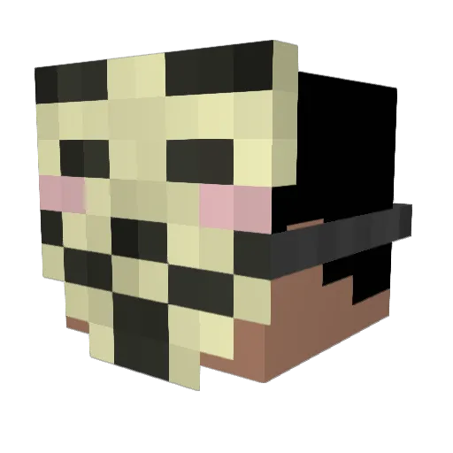 Mattsiu Minecraft avatar head, 3D render