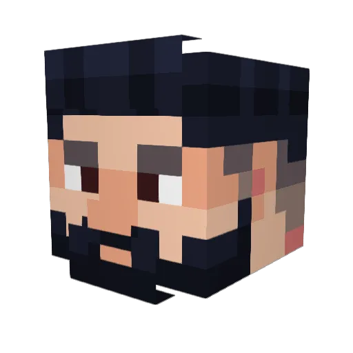 Mattsunno Minecraft avatar head, 3D render
