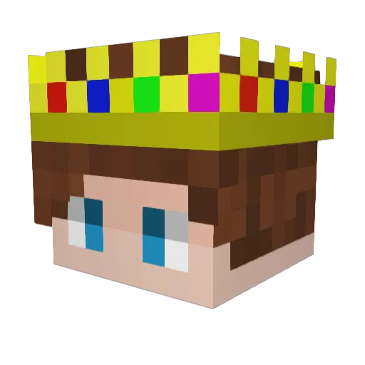 Matttro Minecraft avatar head, 3D render