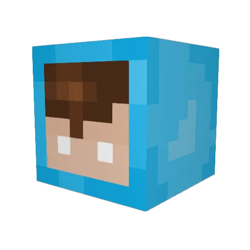 Mattttteo Minecraft avatar head, 3D render