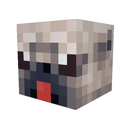 MattuMellado Minecraft avatar head, 3D render
