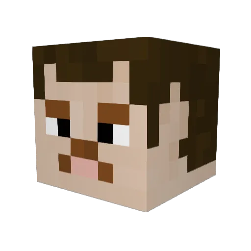 Mattxyx Minecraft avatar head, 3D render